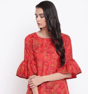 Gathered Sleeve Dress